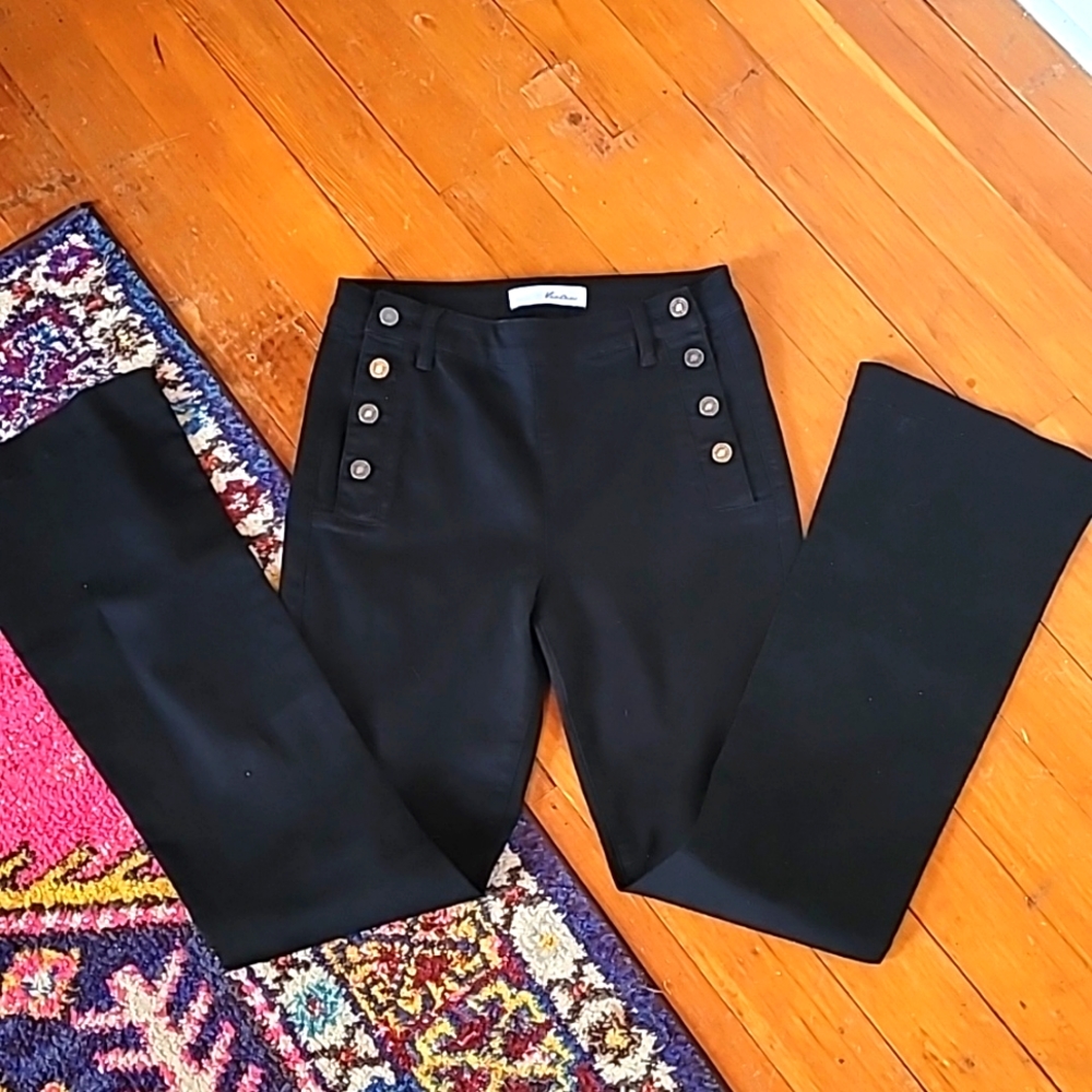 Kancan Black Sailor Style Flair Jeans
